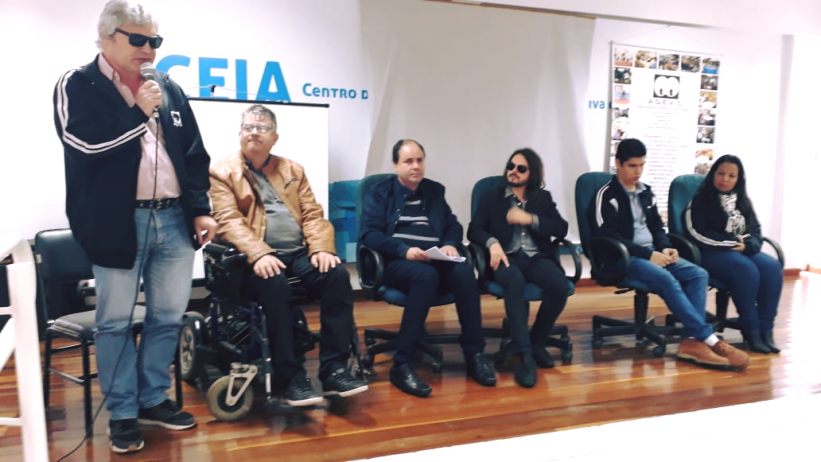 Equipe da ADEVIC na abertura da aula inaugural.